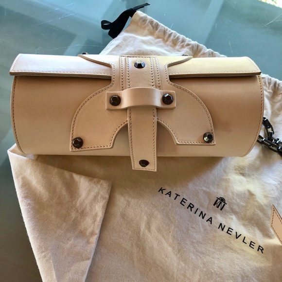 Katerina Nevler Leather Purse w. Chain strap - Picture 4 of 8